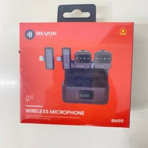 BEYOX BM99 Wireless Microphone – Dual Wireless Mic for Vlogging & Content Creation